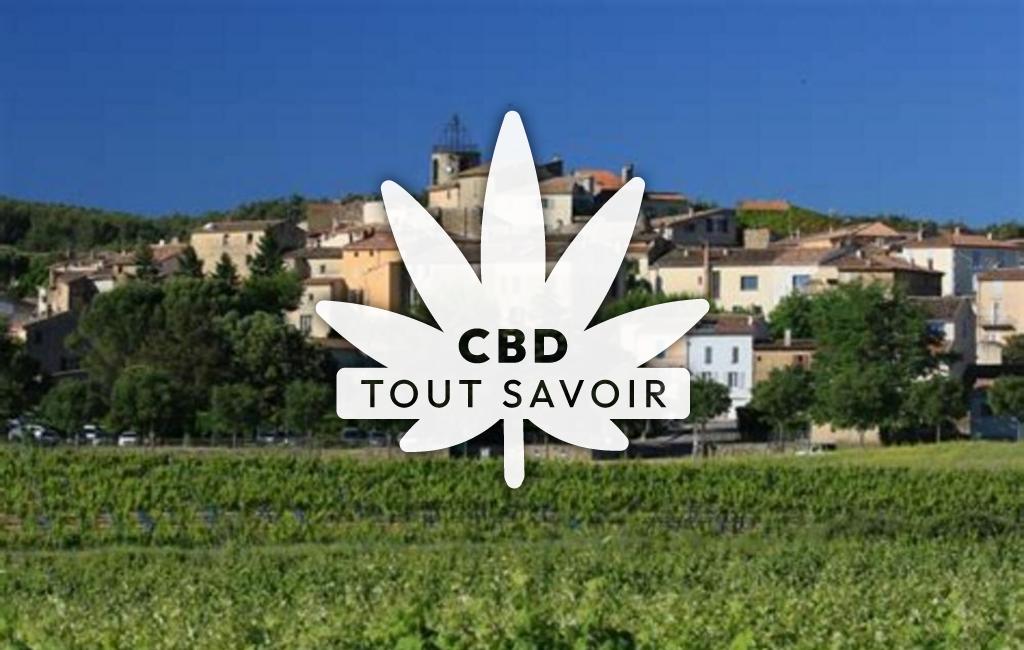 Village à Peynier avec feuille Cannabis CBD