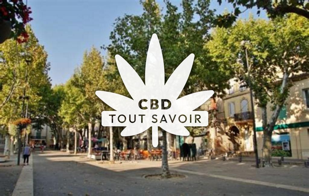 Village à Rousset avec feuille Cannabis CBD