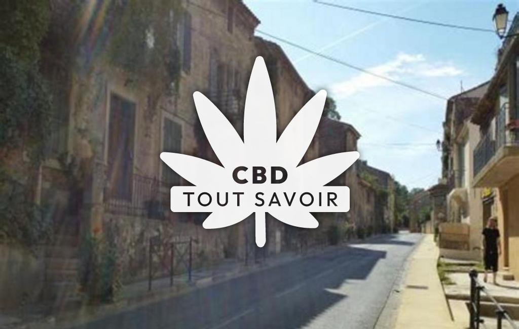 Village à Rognes avec feuille Cannabis CBD