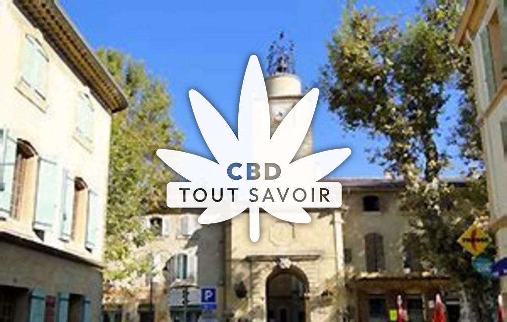 Village à Peyrolles-en-Provence avec feuille Cannabis CBD