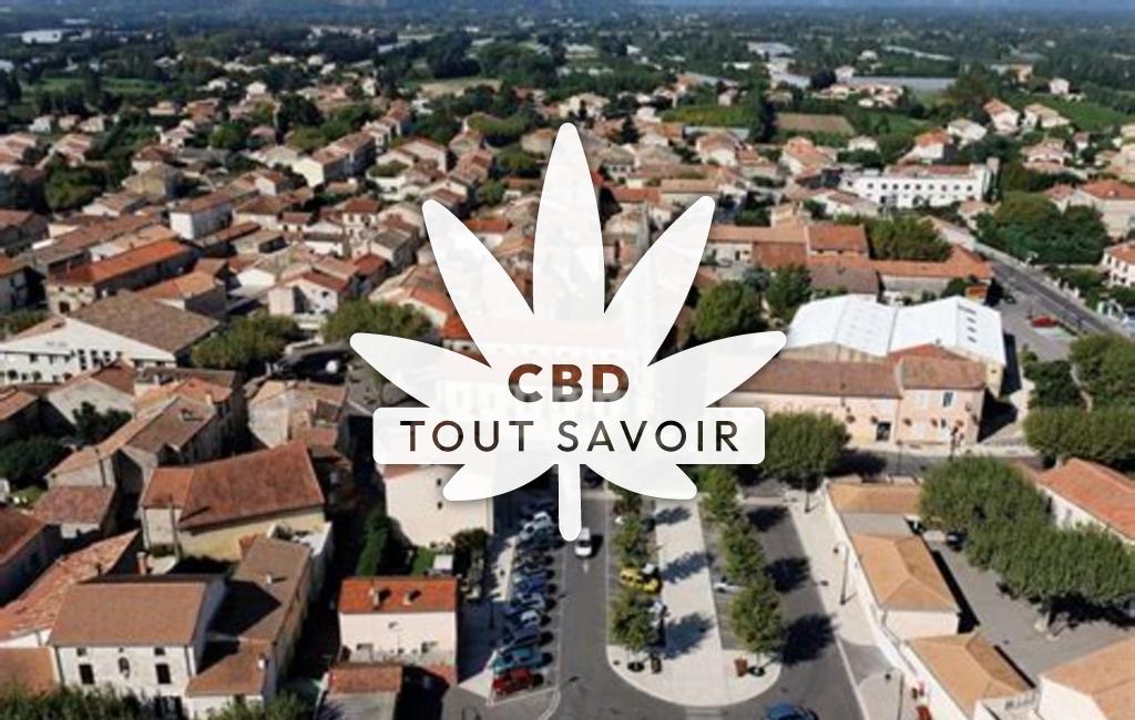 Village à Rognonas avec feuille Cannabis CBD