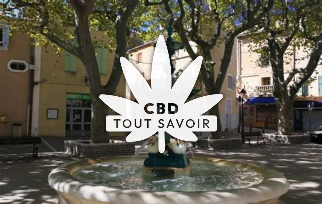 Village à Velaux avec feuille Cannabis CBD