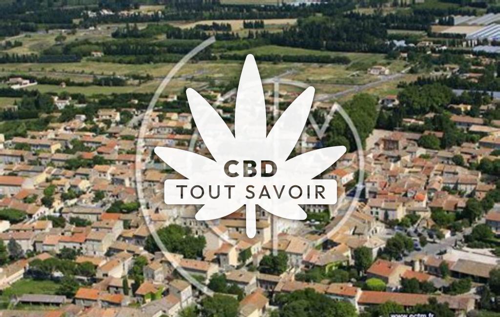 Village à Maillane avec feuille Cannabis CBD