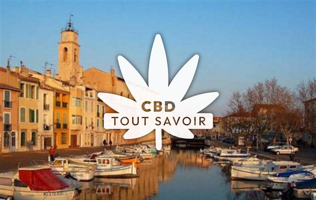Village à Sausset-les-Pins avec feuille Cannabis CBD