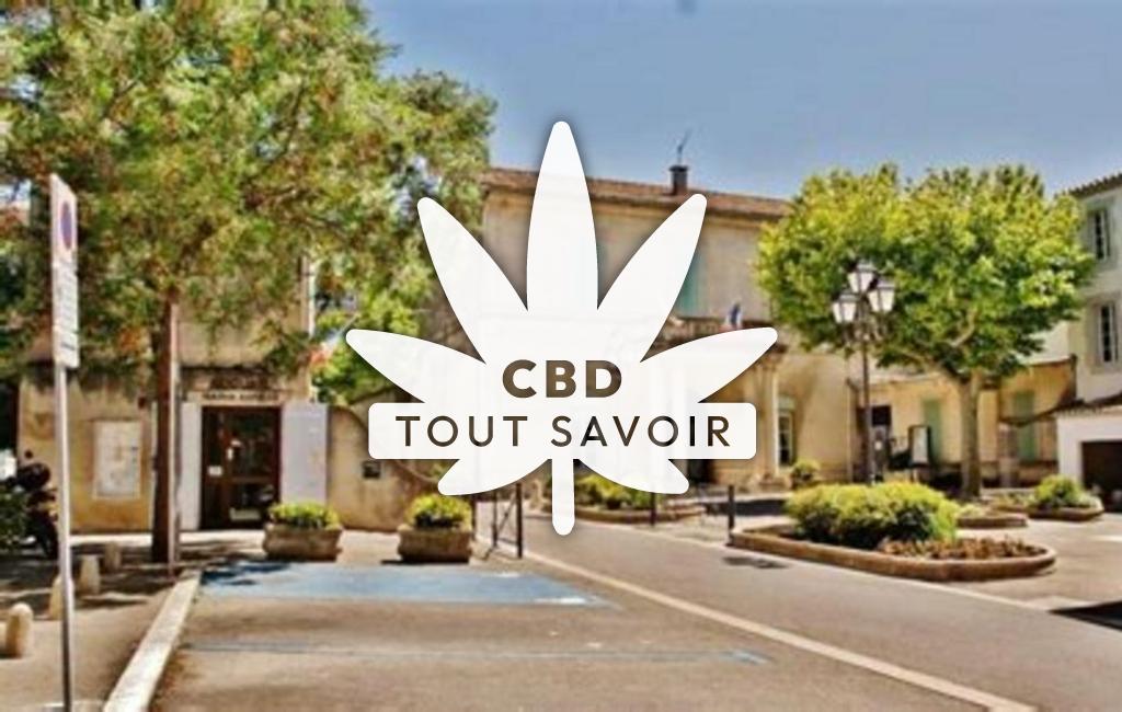 Village à Fontvieille avec feuille Cannabis CBD