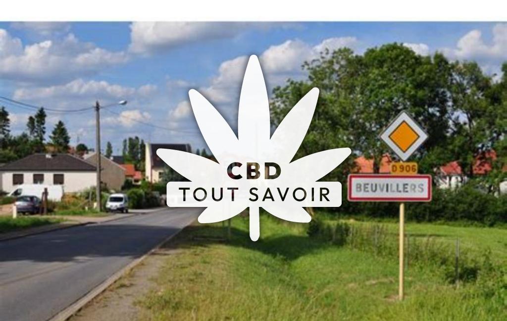 Village à Beuvillers avec feuille Cannabis CBD