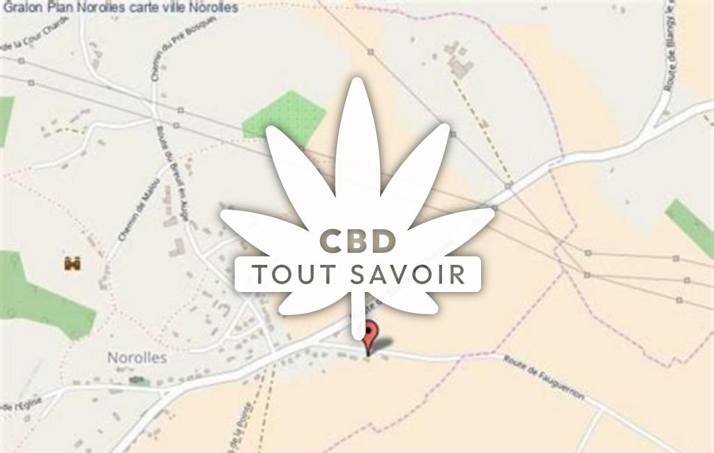 Village à Norolles avec feuille Cannabis CBD