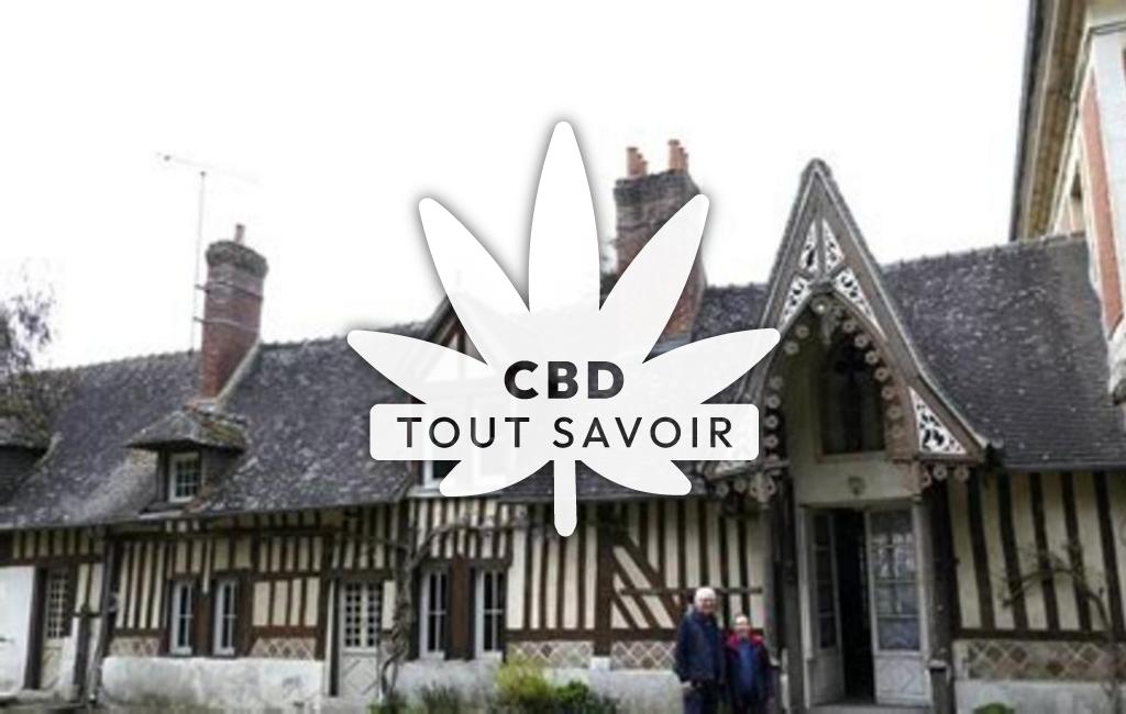 Village à Saint-Martin-de-la-Lieue avec feuille Cannabis CBD