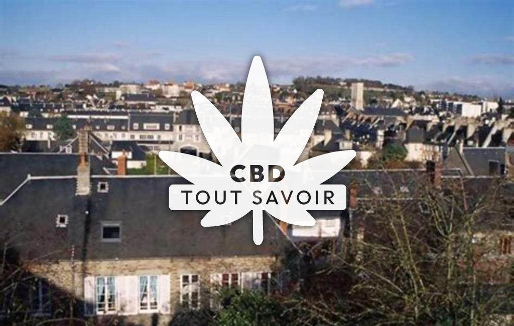 Village à Conde-en-Normandie avec feuille Cannabis CBD