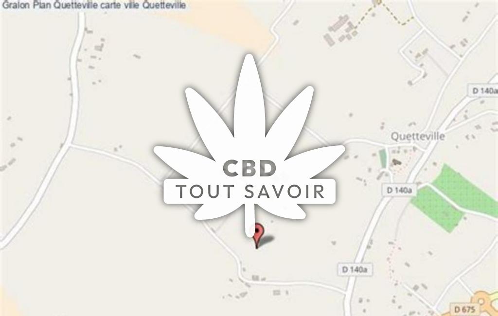 Village à Quetteville avec feuille Cannabis CBD