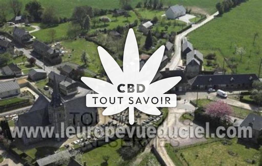 Village à Saint-Philbert-des-Champs avec feuille Cannabis CBD