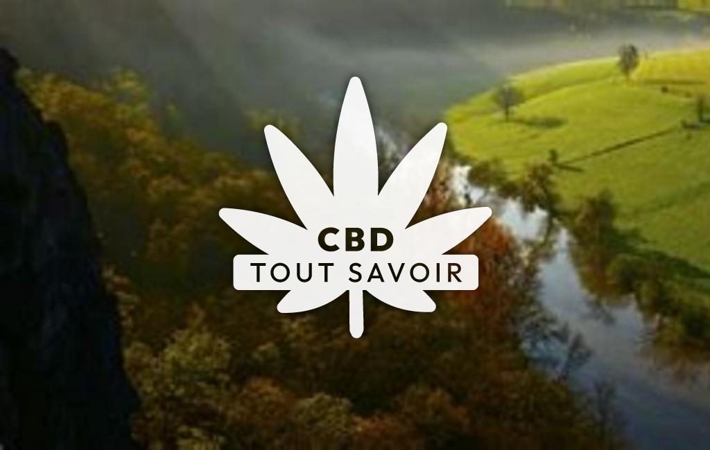 Village à Surville avec feuille Cannabis CBD