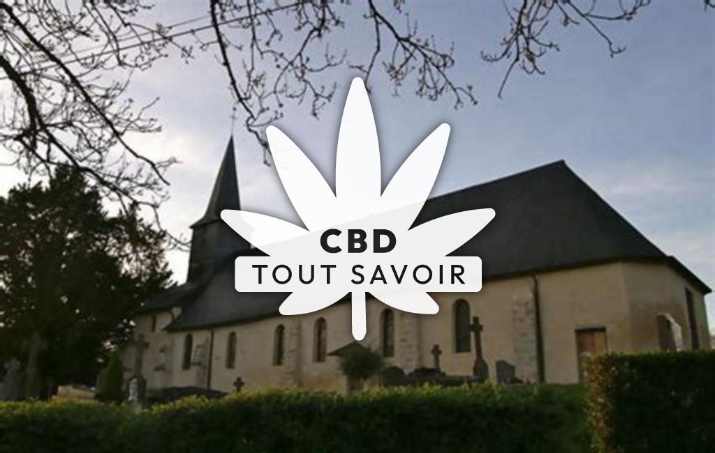 Village à Tourville-en-Auge avec feuille Cannabis CBD