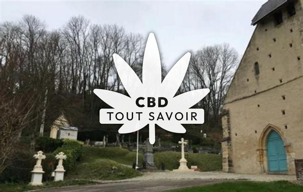 Village à Grangues avec feuille Cannabis CBD