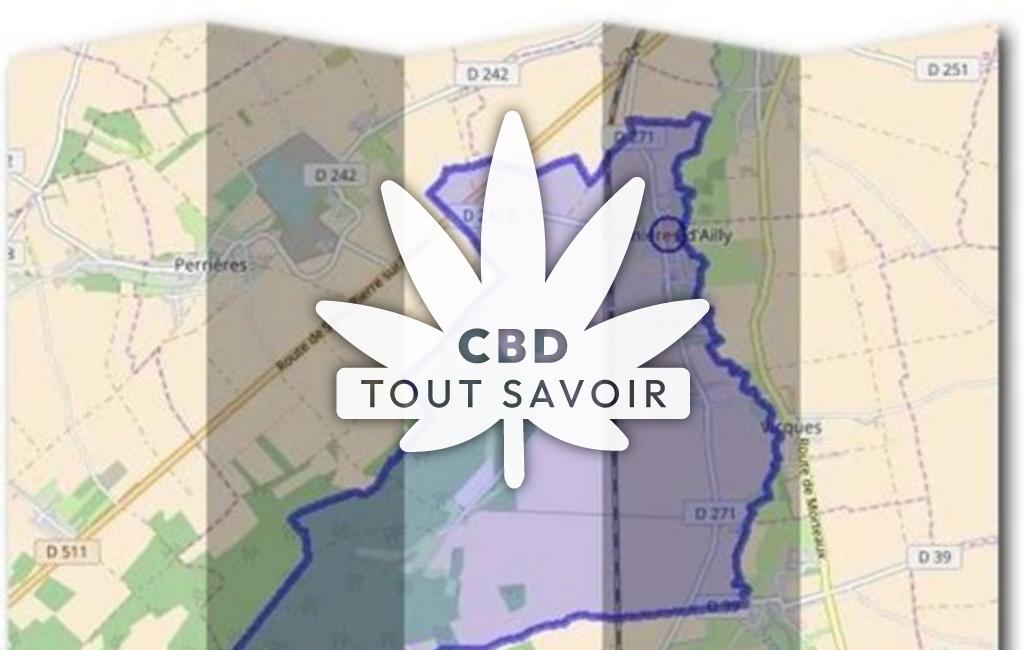 Village à Bernieres-D'Ailly avec feuille Cannabis CBD