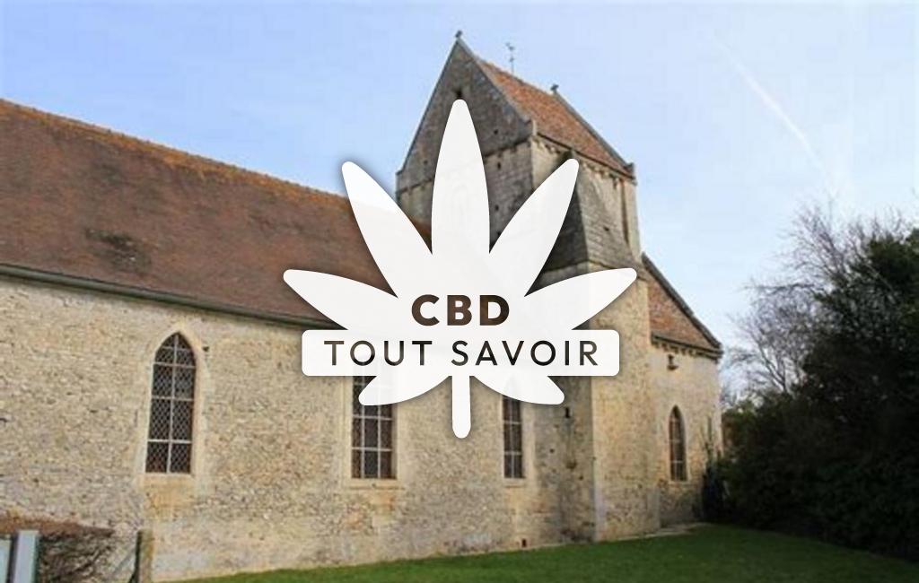 Village à Bretteville-le-Rabet avec feuille Cannabis CBD
