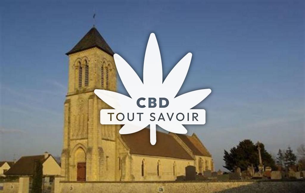 Village à Cauvicourt avec feuille Cannabis CBD
