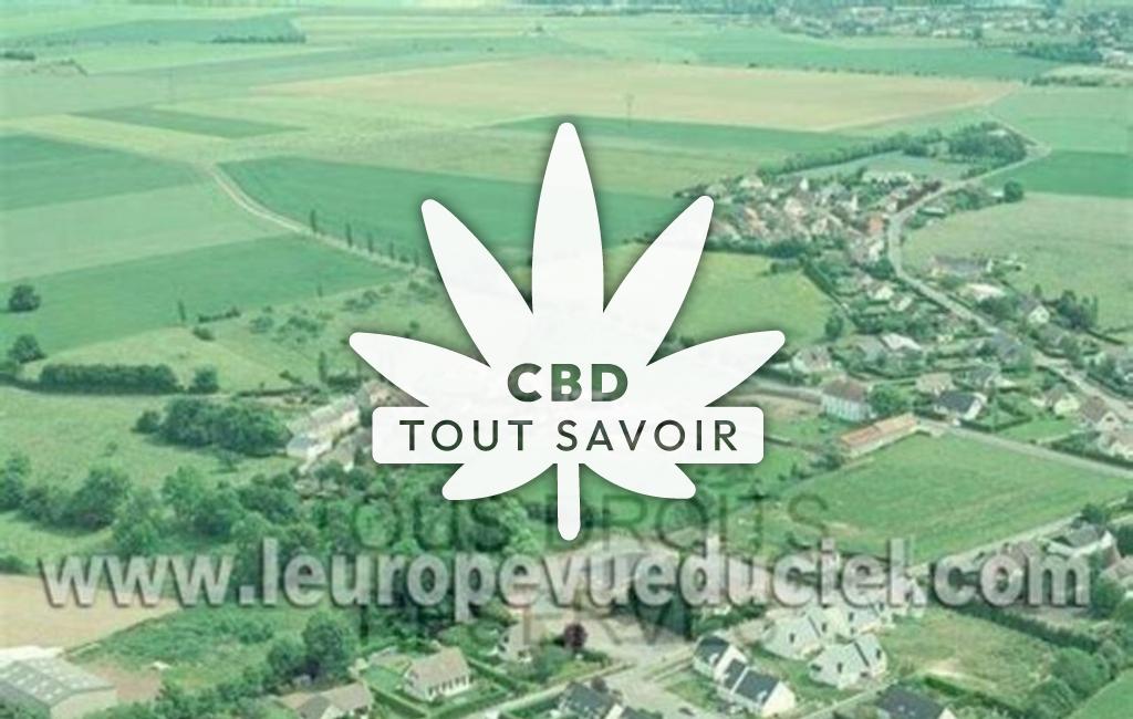 Village à Saint-Germain-le-Vasson avec feuille Cannabis CBD