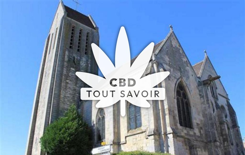 Village à Saint-Sylvain avec feuille Cannabis CBD