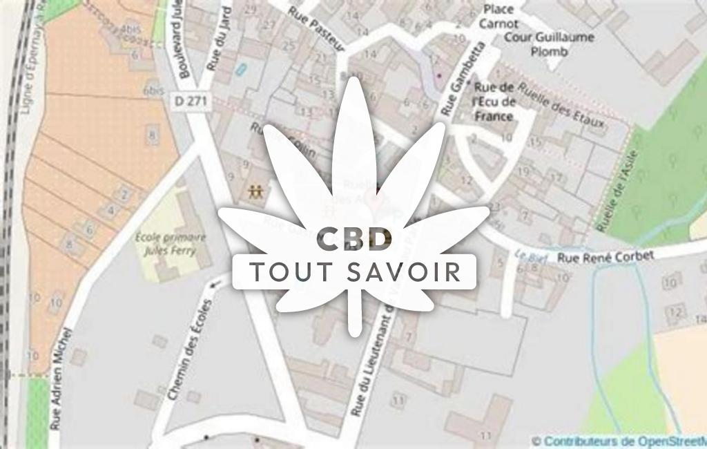 Village à Avenay avec feuille Cannabis CBD