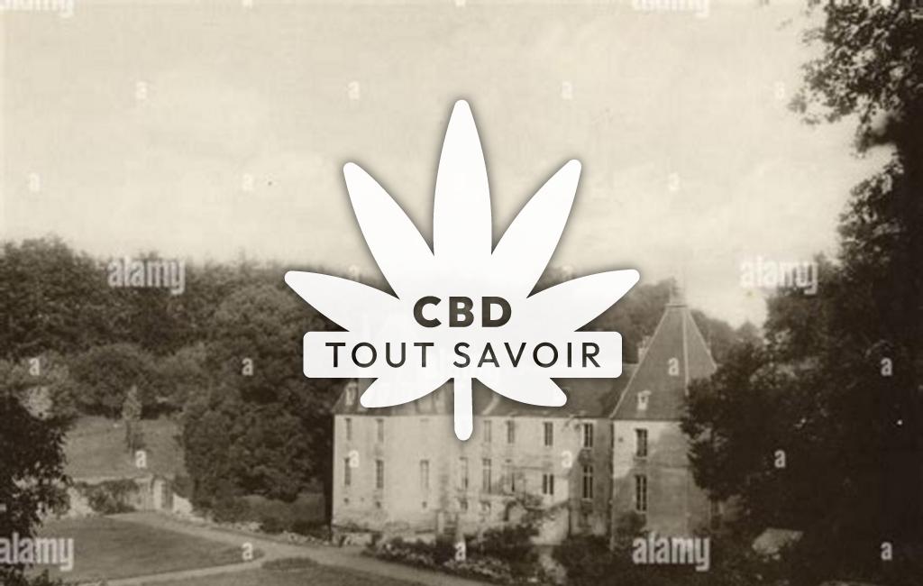 Village à Bougy avec feuille Cannabis CBD