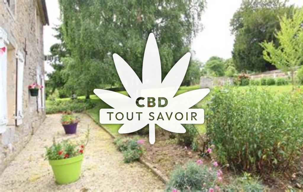 Village à Montillieres-sur-Orne avec feuille Cannabis CBD