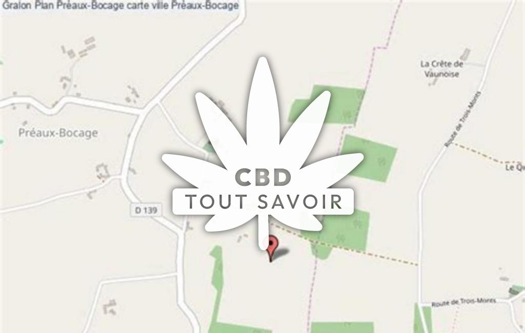 Village à Preaux-Bocage avec feuille Cannabis CBD