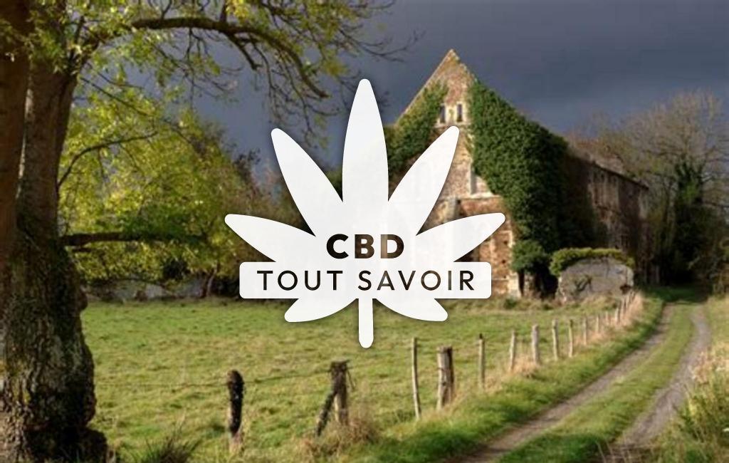 Village à Barbery avec feuille Cannabis CBD