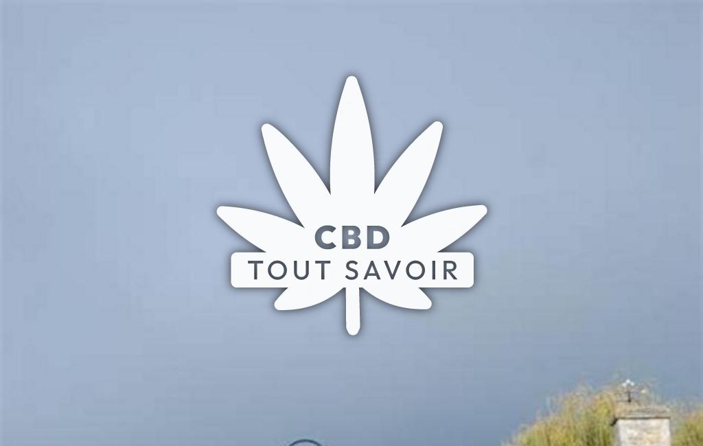 Village à Boulon avec feuille Cannabis CBD