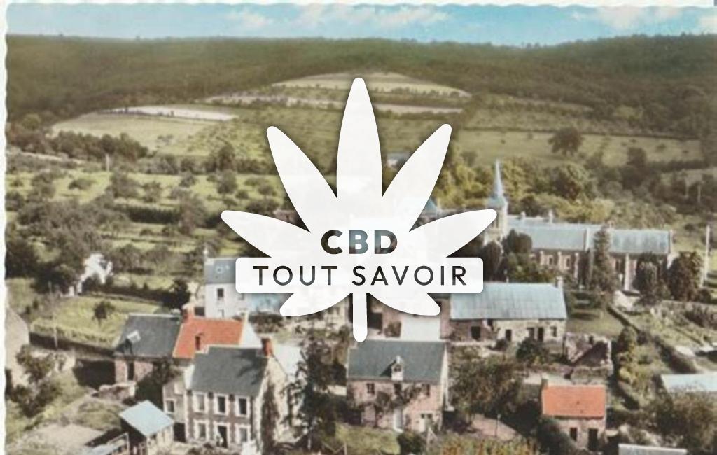 Village à Culey-le-Patry avec feuille Cannabis CBD
