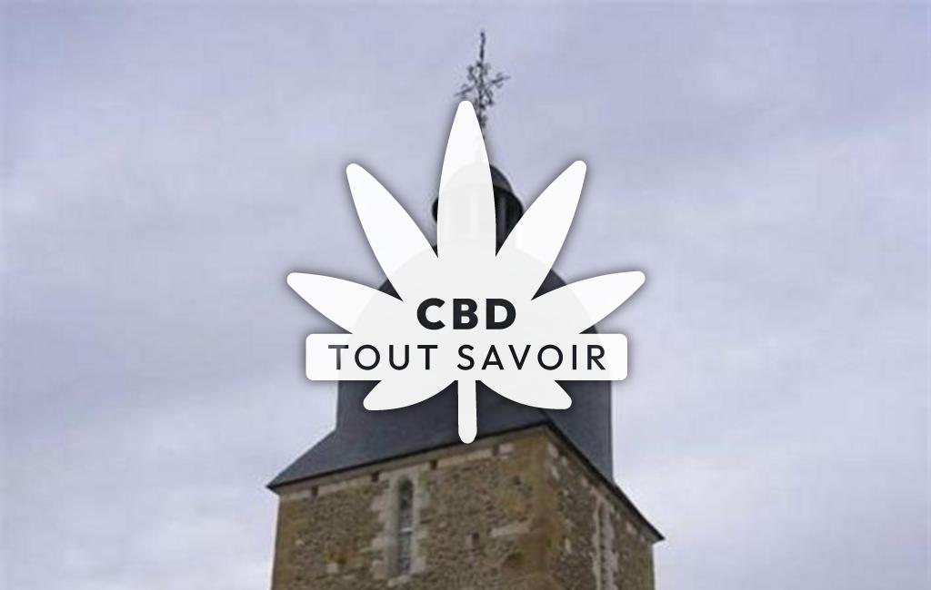 Village à Donnay avec feuille Cannabis CBD