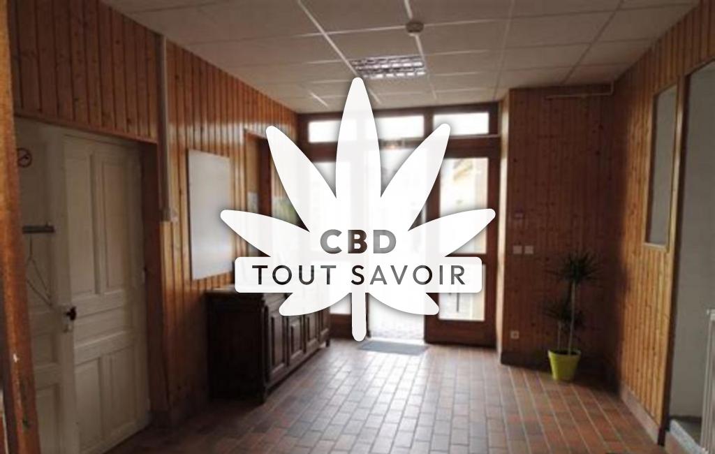 Village à Fresney-le-Vieux avec feuille Cannabis CBD