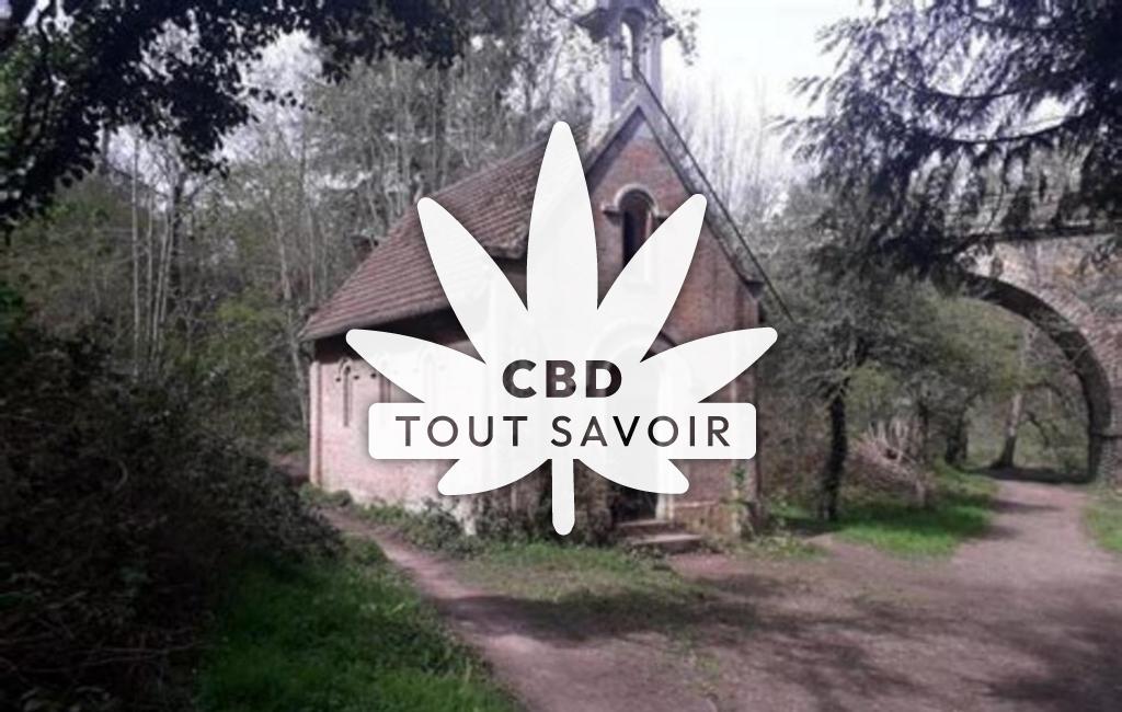 Village à Grimbosq avec feuille Cannabis CBD