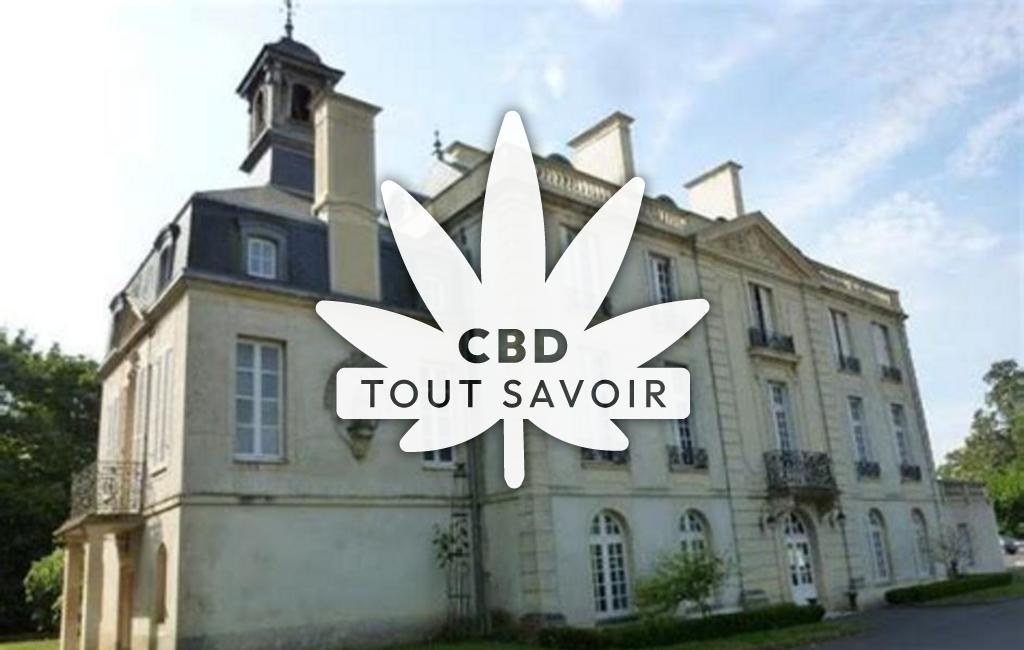 Village à Les-Moutiers-en-Cinglais avec feuille Cannabis CBD