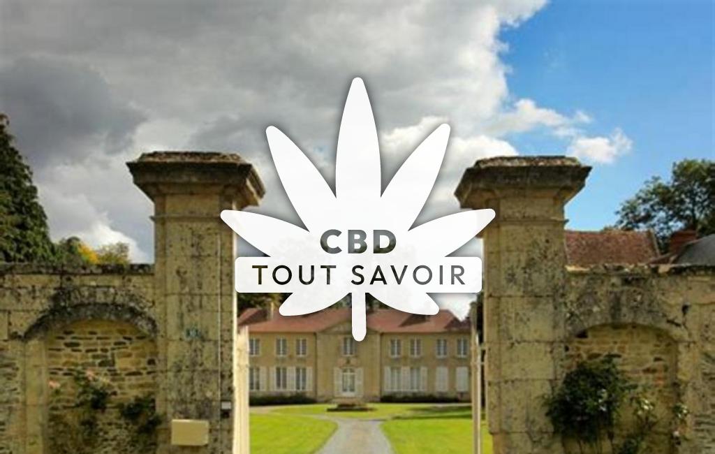 Village à Mutrecy avec feuille Cannabis CBD