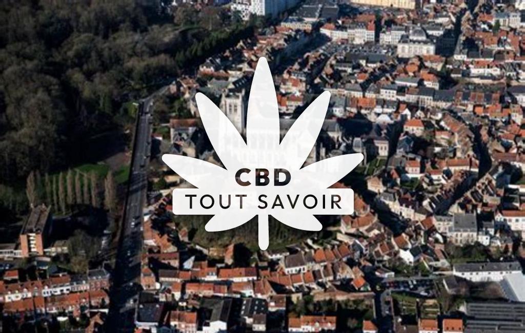 Village à Saint-Omer avec feuille Cannabis CBD