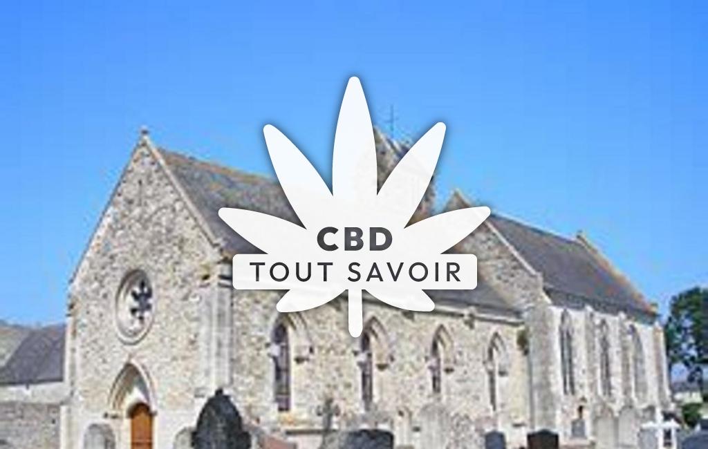 Village à Canchy avec feuille Cannabis CBD