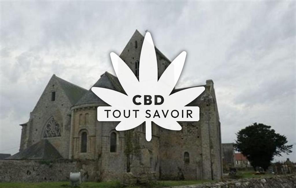 Village à Deux-Jumeaux avec feuille Cannabis CBD