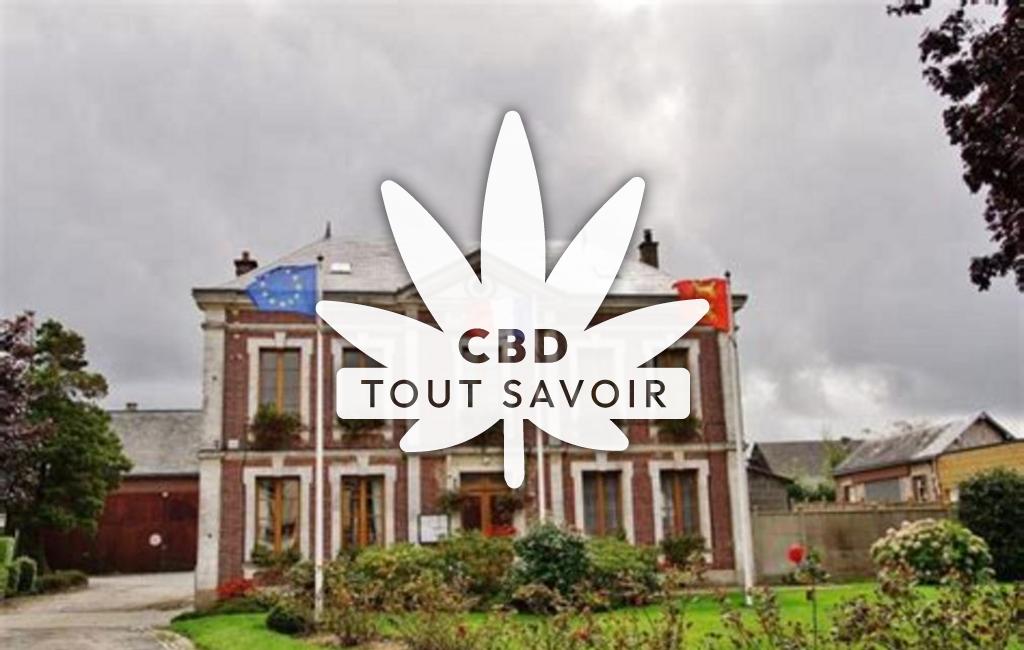 Village à Les-Loges avec feuille Cannabis CBD