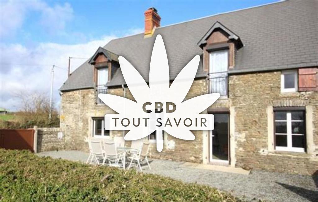 Village à Val-de-Drome avec feuille Cannabis CBD