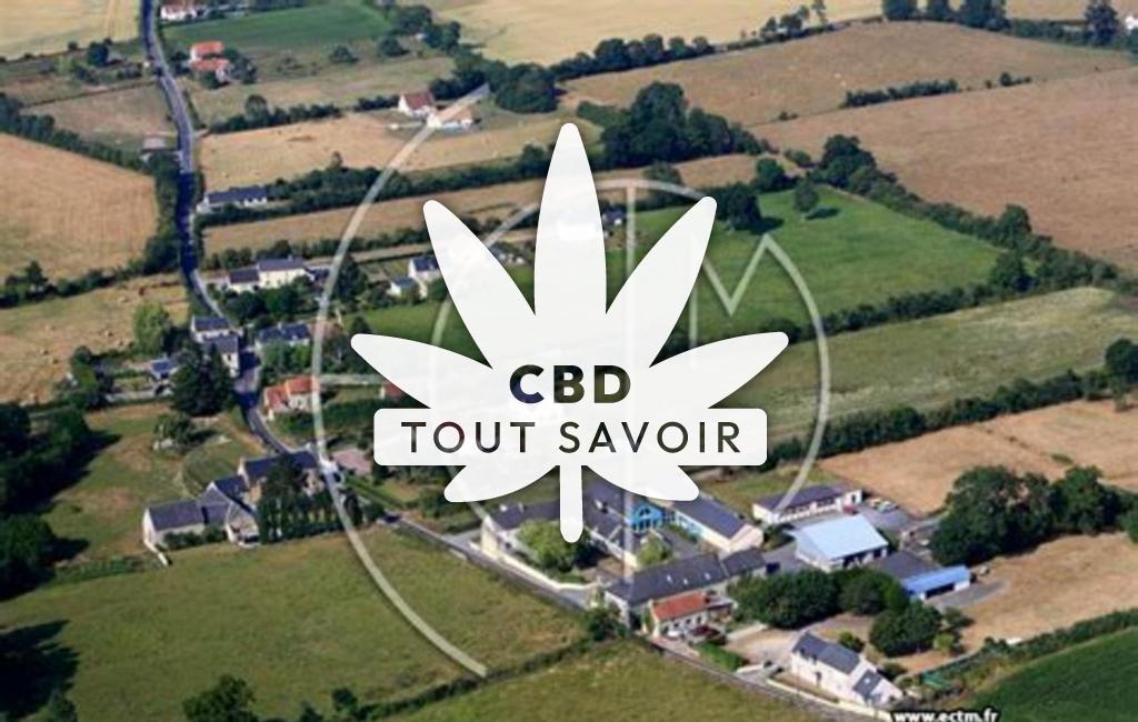 Village à Ellon avec feuille Cannabis CBD