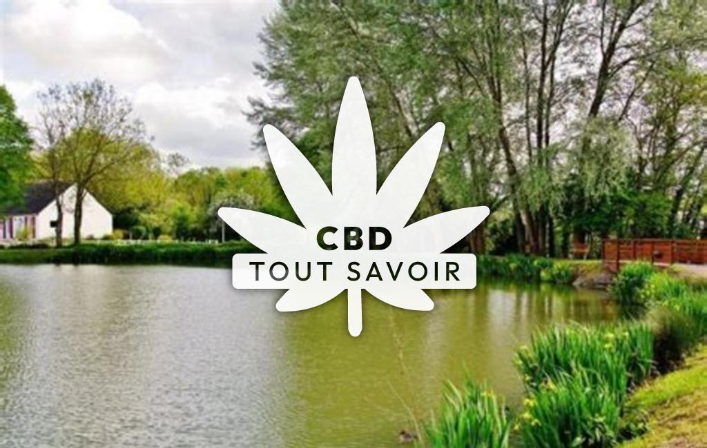 Village à Fontenay-le-Pesnel avec feuille Cannabis CBD