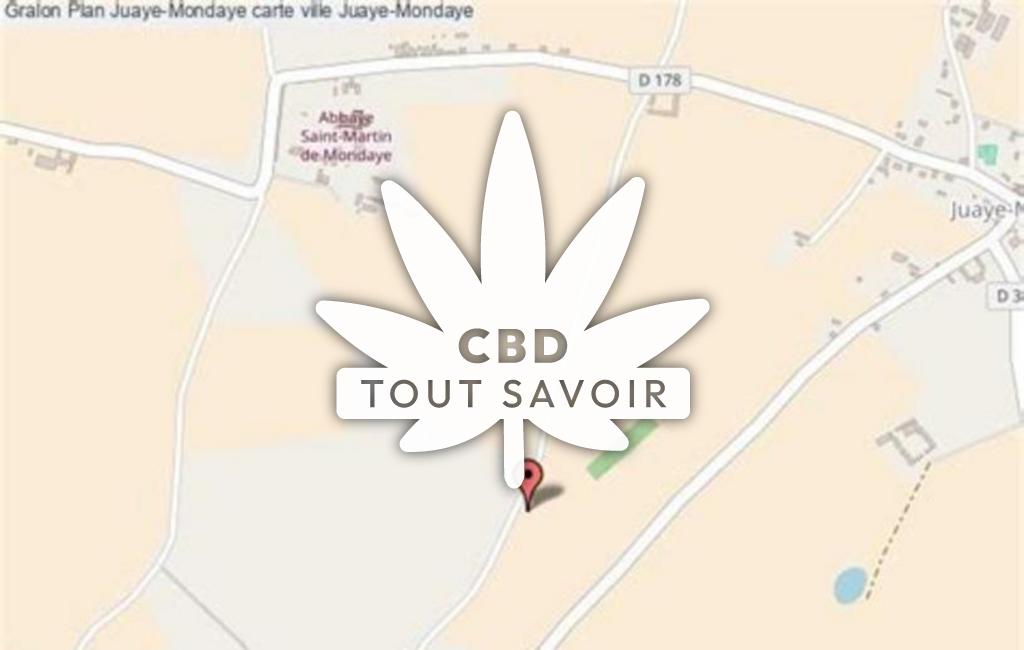 Village à Juaye-Mondaye avec feuille Cannabis CBD
