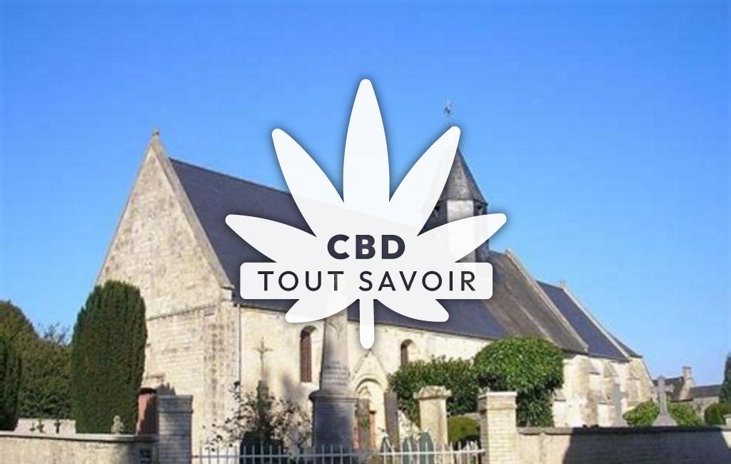 Village à Loucelles avec feuille Cannabis CBD