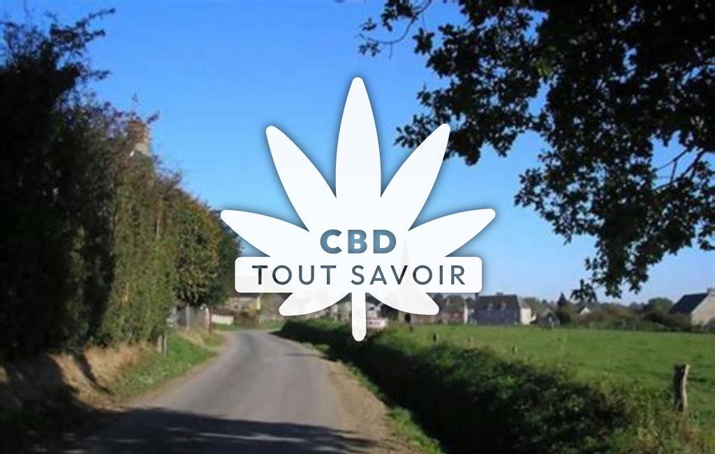 Village à Bremoy avec feuille Cannabis CBD