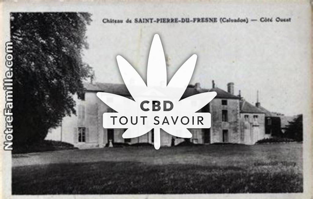 Village à Saint-Pierre-du-Fresne avec feuille Cannabis CBD