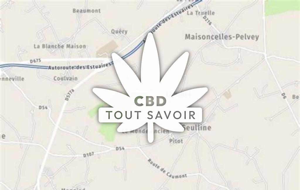 Village à Seulline avec feuille Cannabis CBD