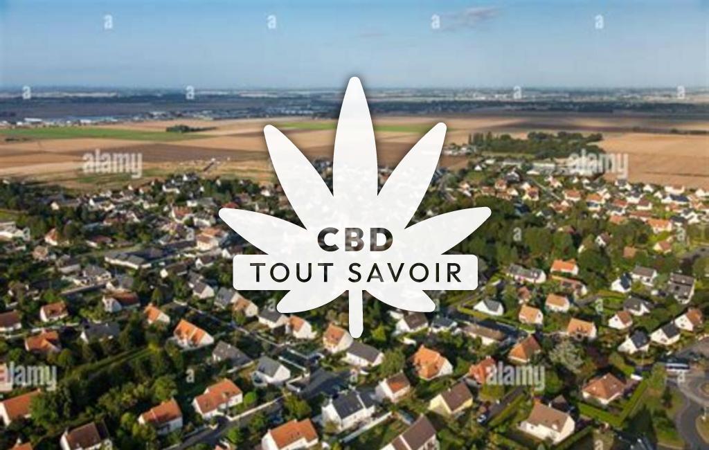Village à Authie avec feuille Cannabis CBD