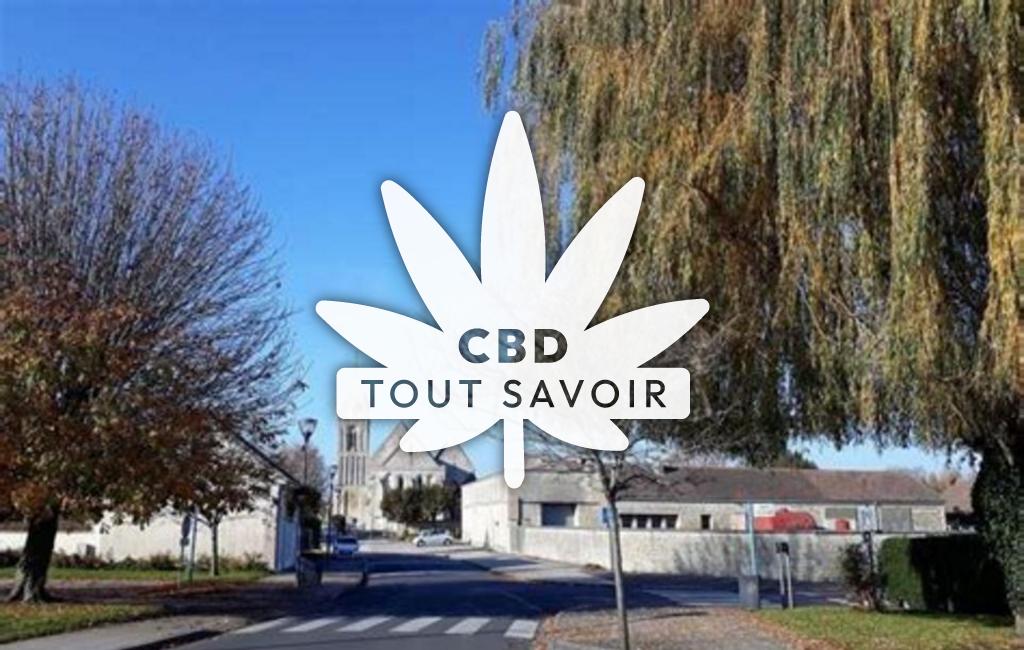 Village à Saint-Contest avec feuille Cannabis CBD