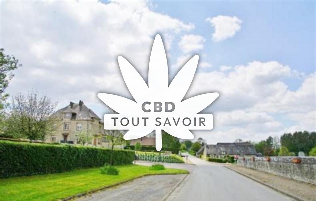 Village à Amaye-sur-Seulles avec feuille Cannabis CBD